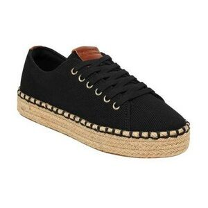 Women's Black Tretorn Eve Denim Platform Espadrille 8.5